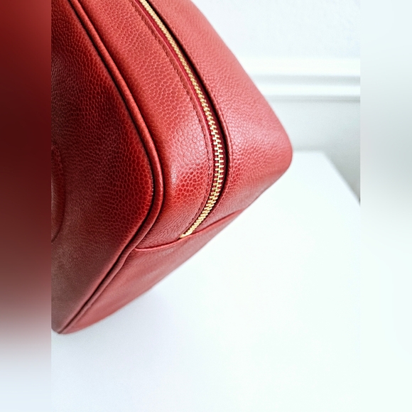 Chanel Red Caviar Two-way Vanity Bag - Picture 6 of 16